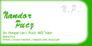 nandor pucz business card